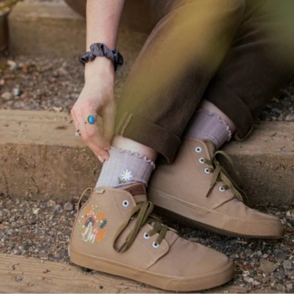 BANGS | MUSHROOM MEADOW VEGAN CANVAS HIGH-TOPS - Picture 2 of 14